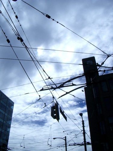 City Tram Power Lines