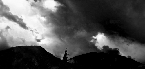 Lone Tree Mountain in BW