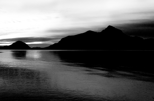 Sunset Reflections in BW