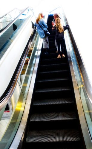 Escalator with Blonde