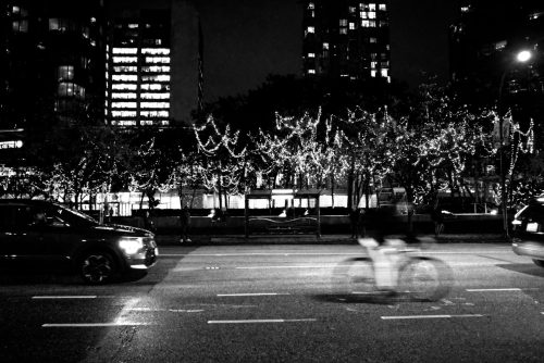 Cyclist at Night